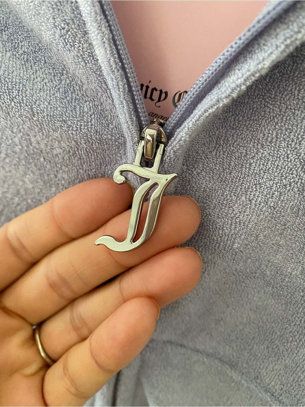 JUICY COUTURE Lilac Terrycloth Zip Hoodie & Jogger Sweat-pant Set! 💜 - Picture 7 of 16